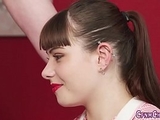 Cfnm teen sucking cock